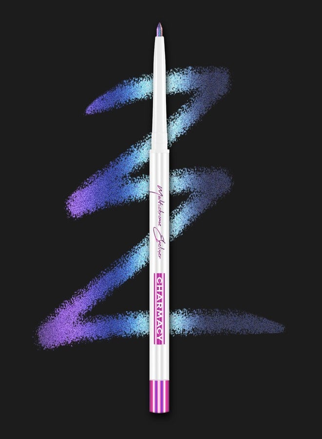 CHARMACY Chameleon Chrome Eyeliner, Multichrome Shifting Colors Metallic Glitter Eye Makeup, Waterproof Smudgeproof Gel Eyeliner, Long Lasting Wear, Vegan & Cruelty Free #03 - Image 1
